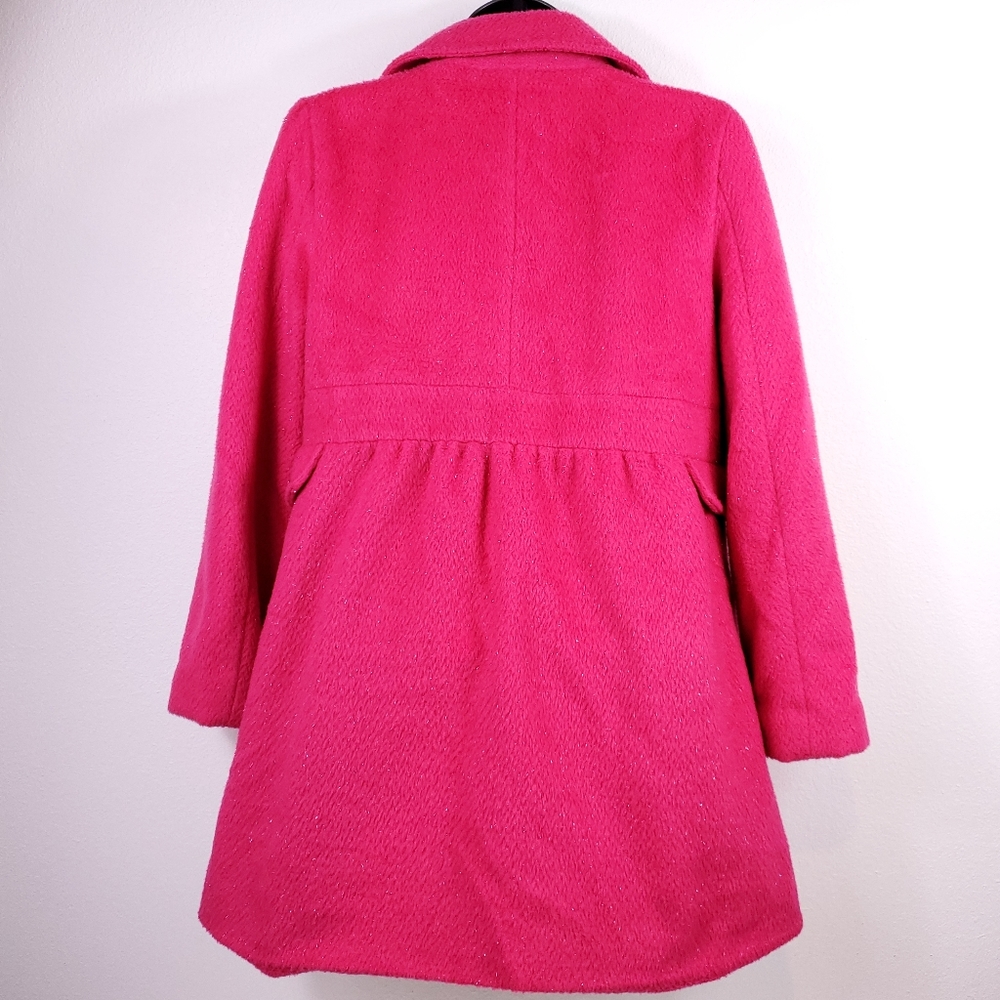 GAP Kids Pink Sparkly Double Breasted Pea Coat - Picture 4 of 7